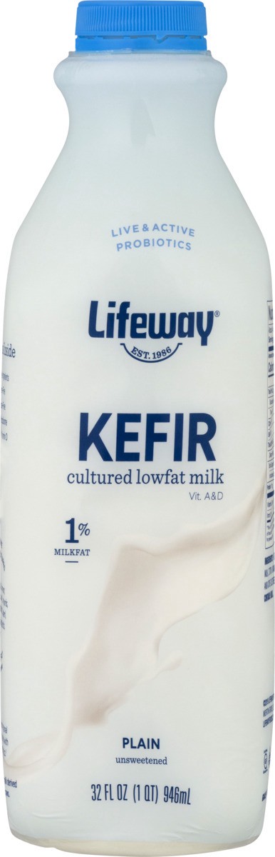 slide 10 of 11, Lifeway Kefir Plain Low Fat Milk Smoothie, 33 fl oz
