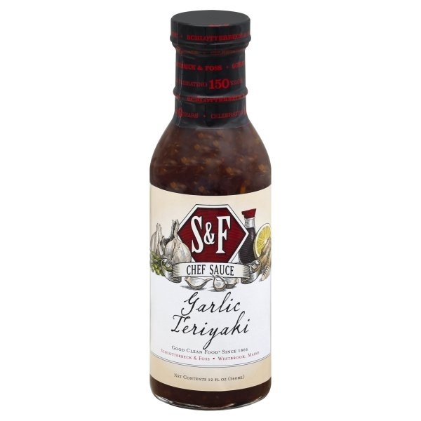 slide 1 of 1, Schlotterbeck & Foss Garlic Teriyaki Sauce, 12 fl oz