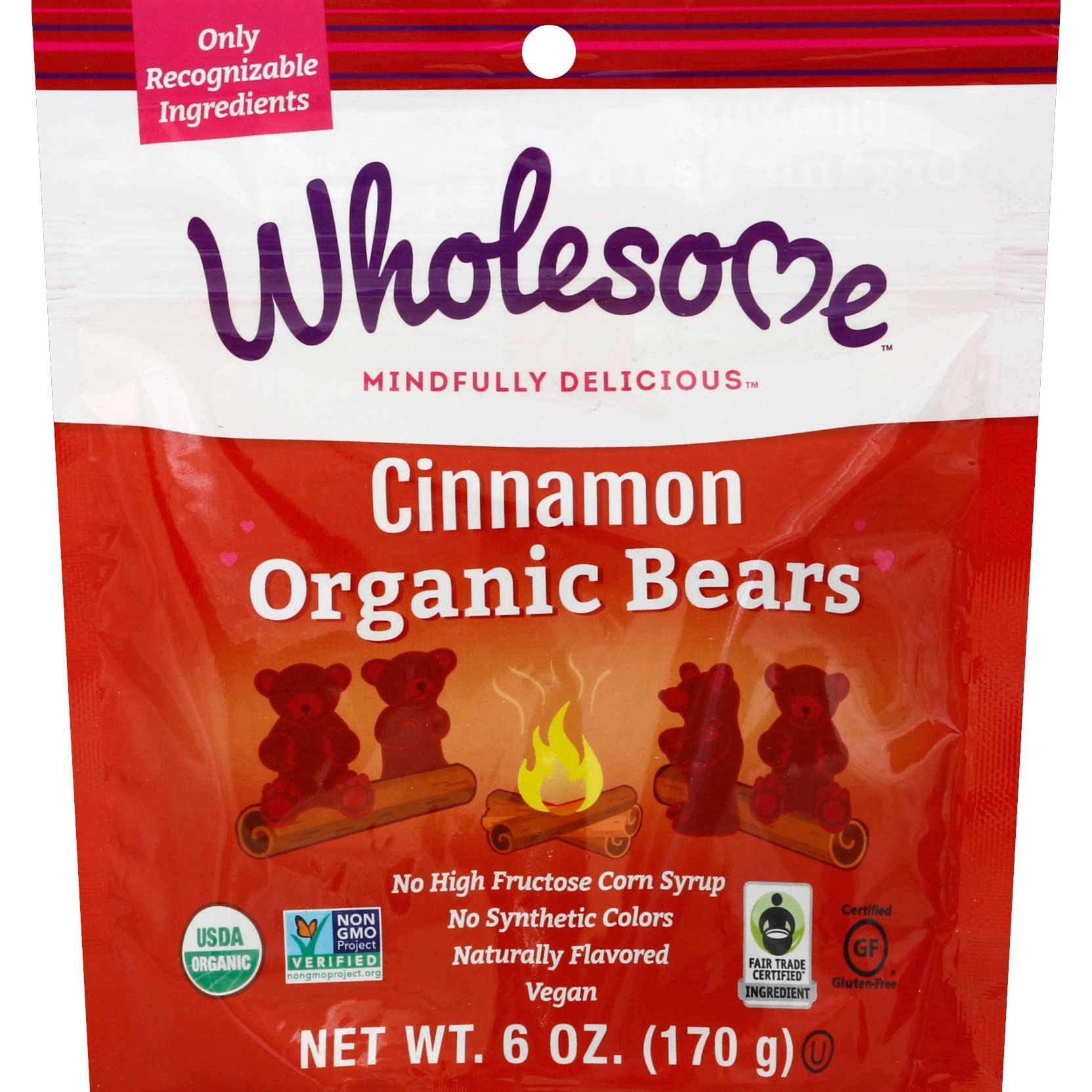 slide 1 of 1, Wholesome Organic Cinnamon Organic Bears, 6 oz