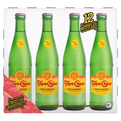 Topo Chico Mineral Water Twist of Grapefruit Glass Bottles- 12 ct; 12 oz