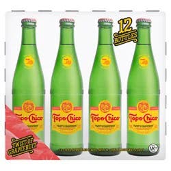 Topo Chico Mineral Water Twist of Grapefruit Glass Bottles- 12 ct; 12 oz