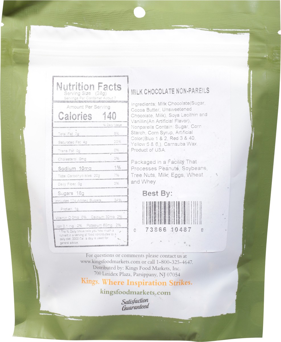 slide 3 of 14, Kings Milk Chocolate Non-Pareils, 7 oz