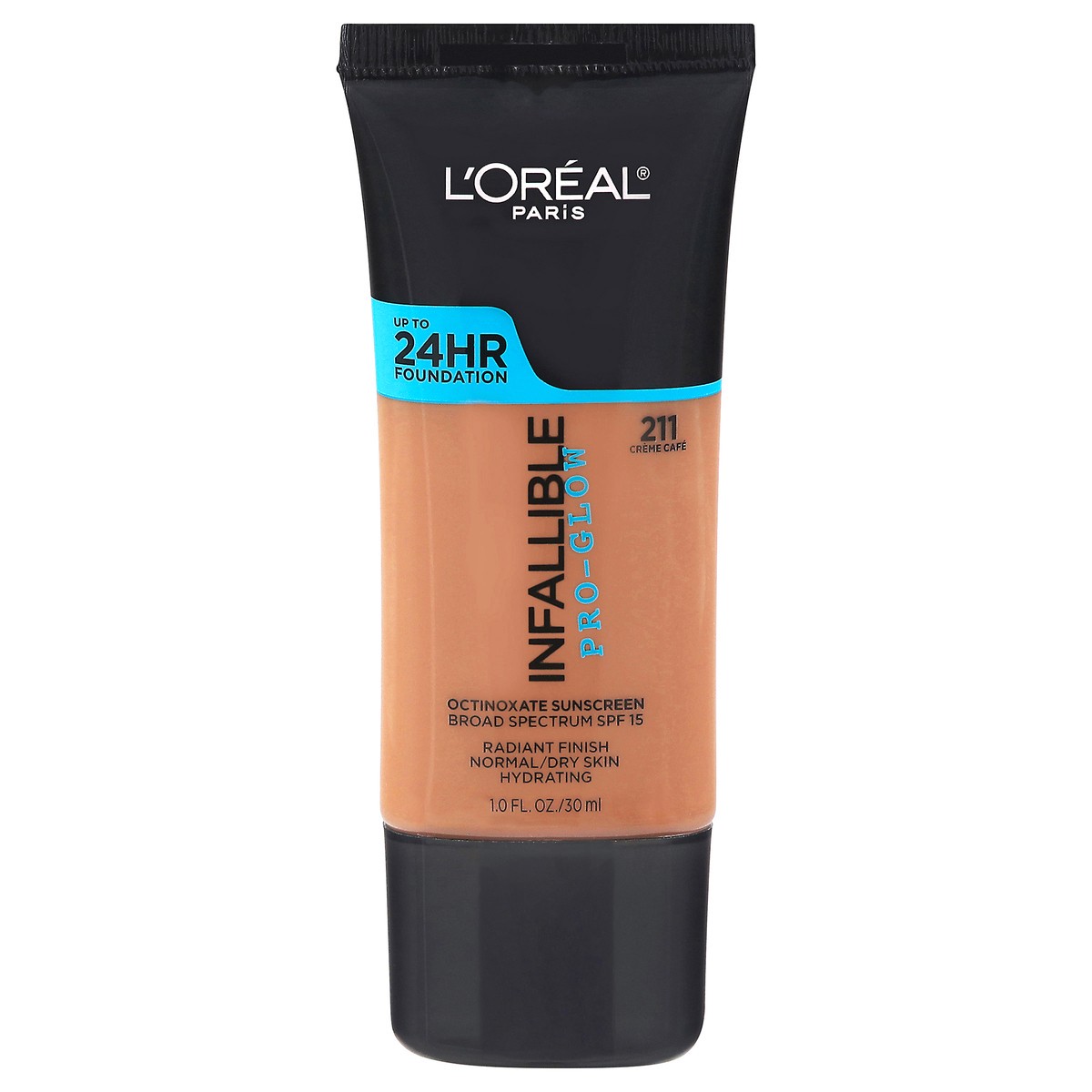slide 2 of 4, L'Oréal Infallible Pro-Glow 211 Creme Cafe Broad Spectrum SPF 15 Foundation 1.0 fl oz, 1 fl oz