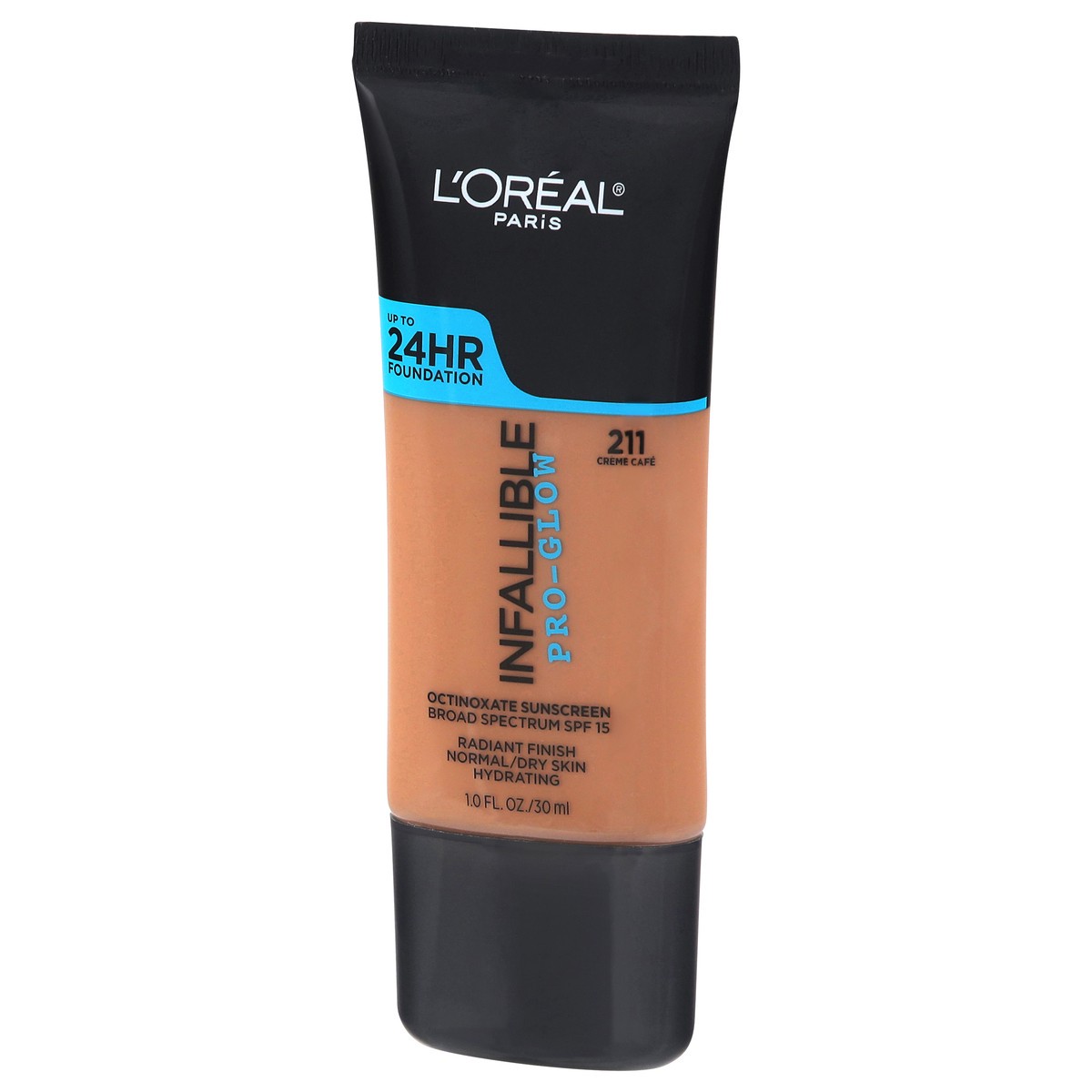 slide 3 of 4, L'Oréal Infallible Pro-Glow 211 Creme Cafe Broad Spectrum SPF 15 Foundation 1.0 fl oz, 1 fl oz