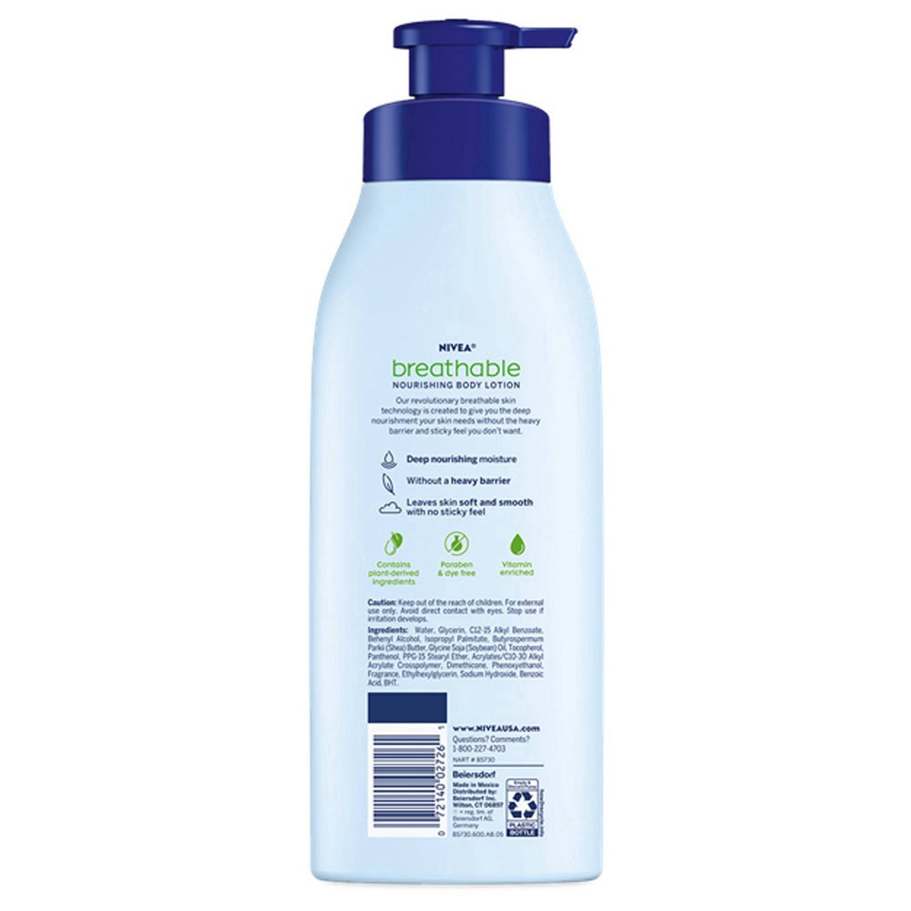 slide 2 of 3, Nivea Fresh Fusion Breathable Nourishing Body Lotion, 13.5 oz