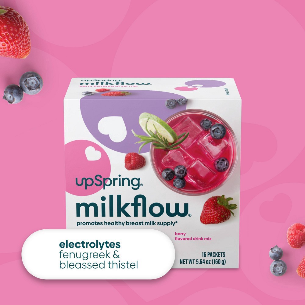 slide 5 of 15, Milkflow Berry Flavored Lactation Supplement Drink Mix 18 ea, 16 ct