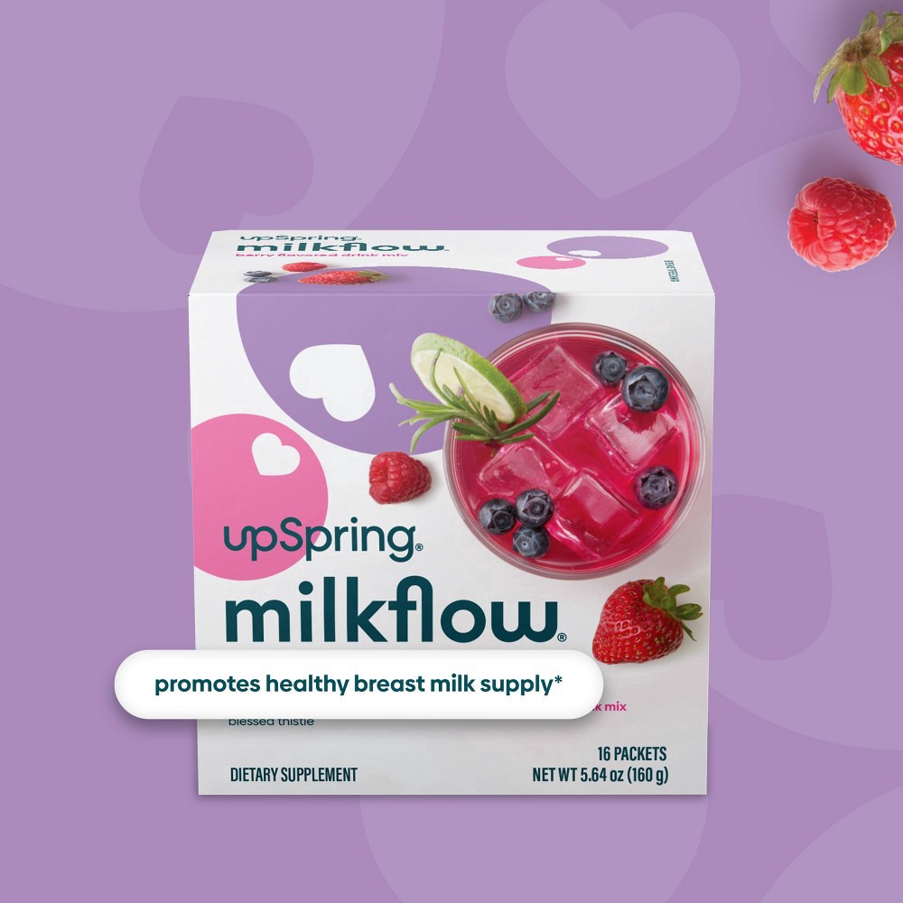 slide 15 of 15, Milkflow Berry Flavored Lactation Supplement Drink Mix 18 ea, 16 ct