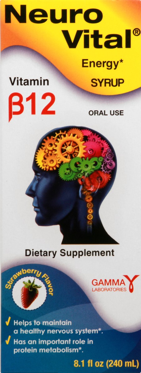 slide 2 of 9, Gamma Laboratories Nuero Vital B12 Enrg, 8.1 oz