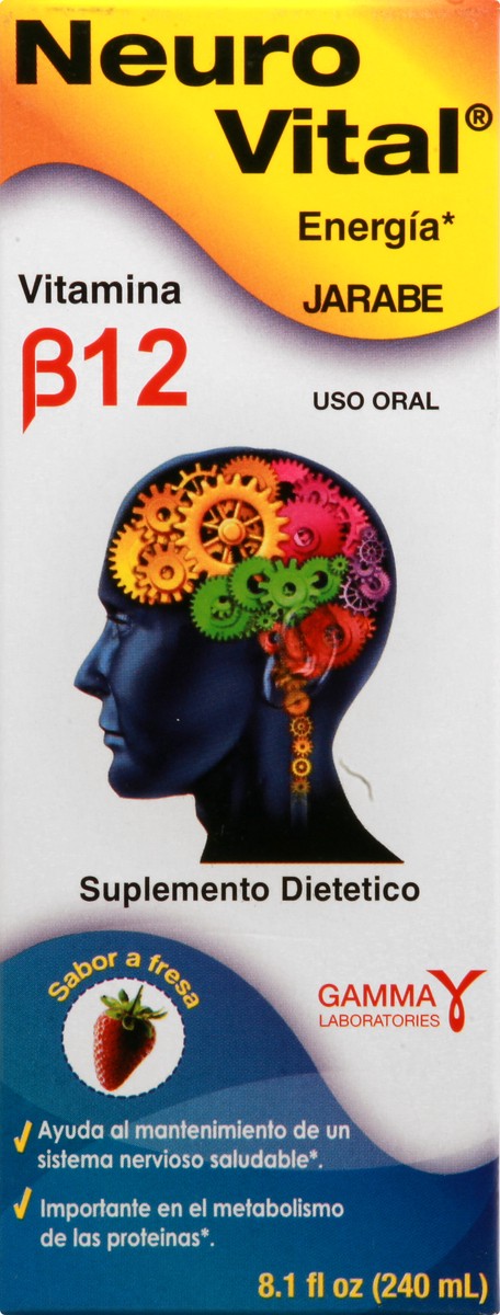 slide 6 of 9, Gamma Laboratories Nuero Vital B12 Enrg, 8.1 oz