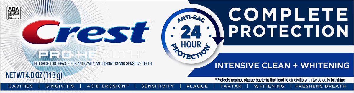 slide 3 of 3, Crest Pro-Health Complete Protection Toothpaste, Intensive Clean + Whitening, 4.0 oz, 4 oz