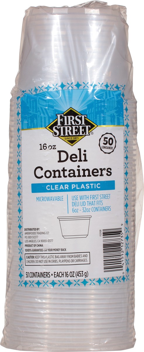 slide 2 of 12, First Street Clear Deli Containers, 50 ct