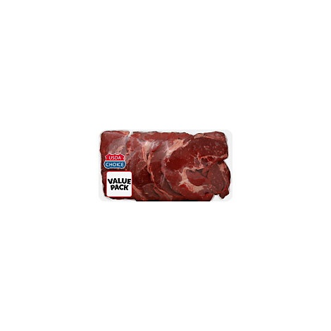 slide 1 of 1, Meat Counter Beef Usda Choice Chuck Blade Steak Value Pack, per lb