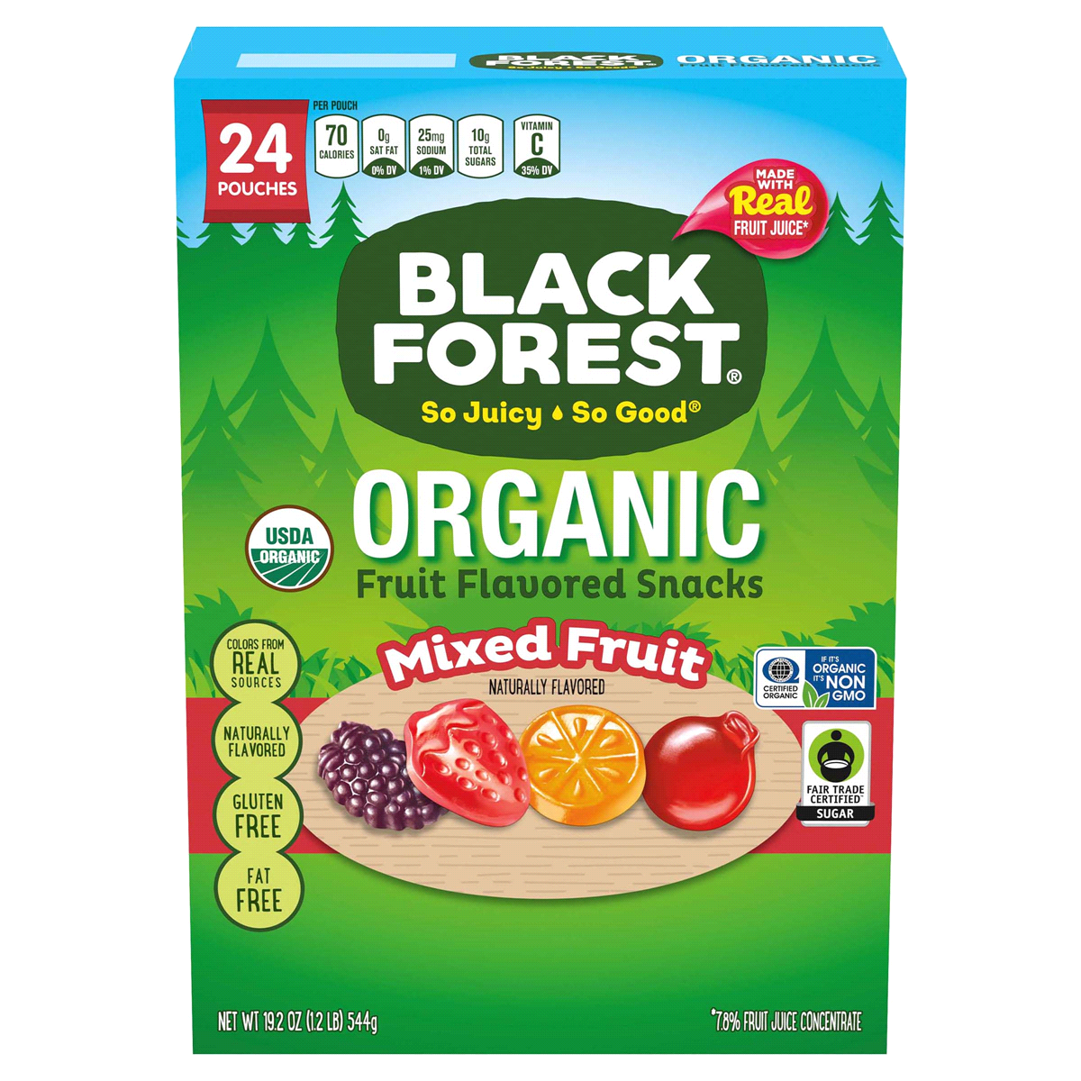 slide 1 of 1, Black Forest Organic Fruity Bites Mixed Fruit, 24 ct