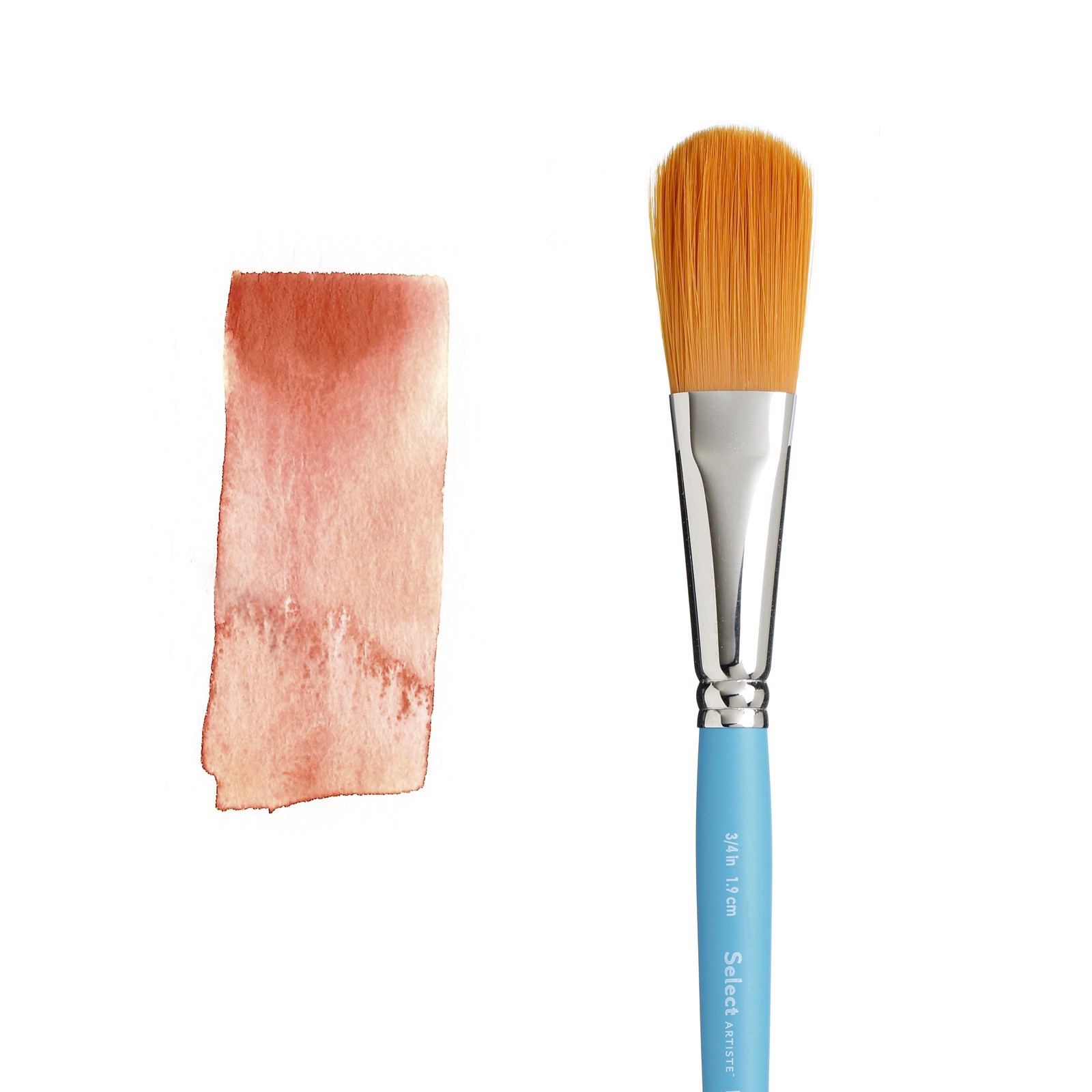 slide 3 of 5, Princeton Art & Brush Co Princeton Select Artiste Series 3750 3/4" Short Handle Oval Wash Brush, 3/4 in