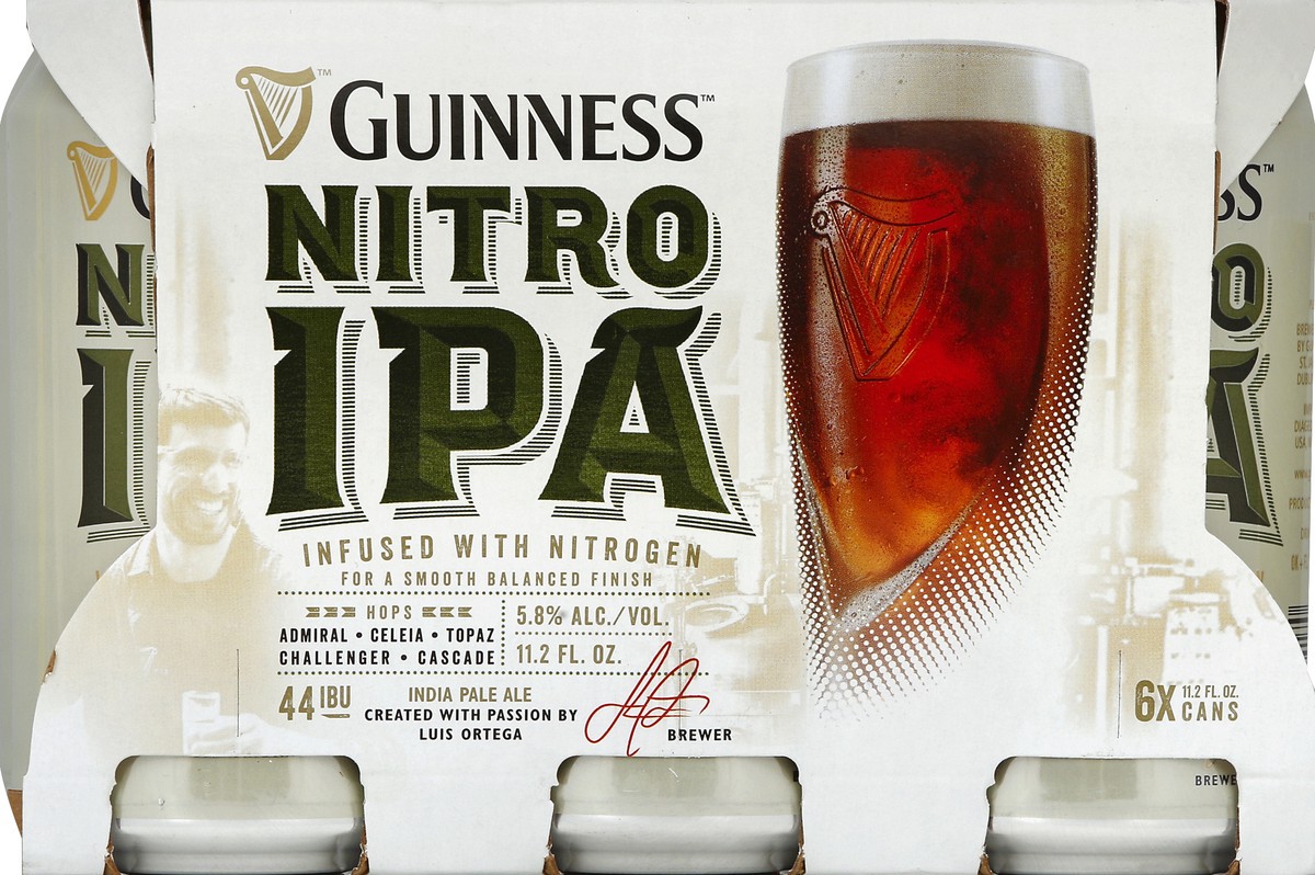 slide 4 of 6, Guinness Beer, India Pale Ale, Nitro IPA, 6 ct; 12 oz