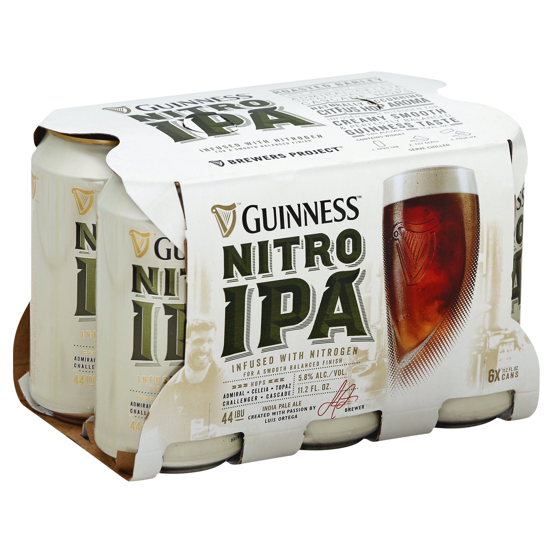 slide 1 of 6, Guinness Beer, India Pale Ale, Nitro IPA, 6 ct; 12 oz