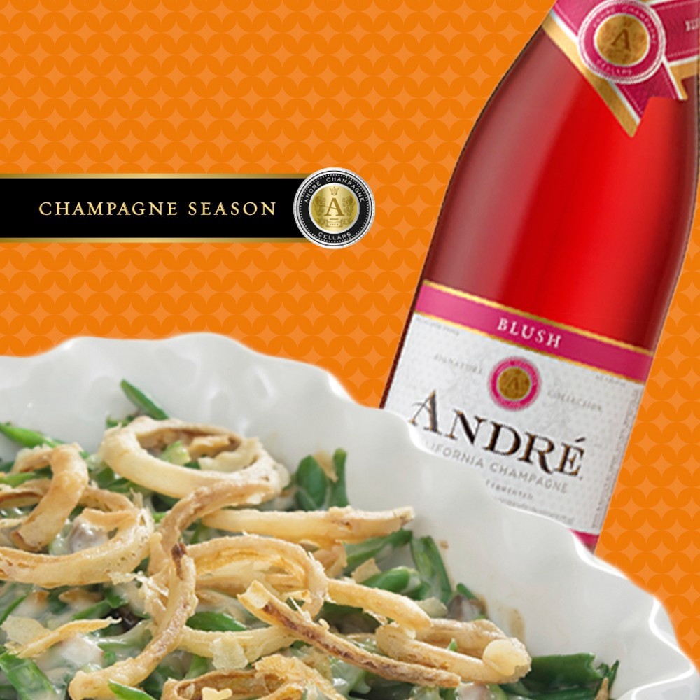 slide 2 of 2, Andre Champange Blush, 750 ml