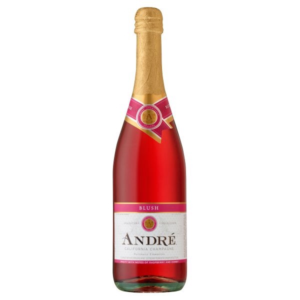 slide 1 of 2, Andre Champange Blush, 750 ml