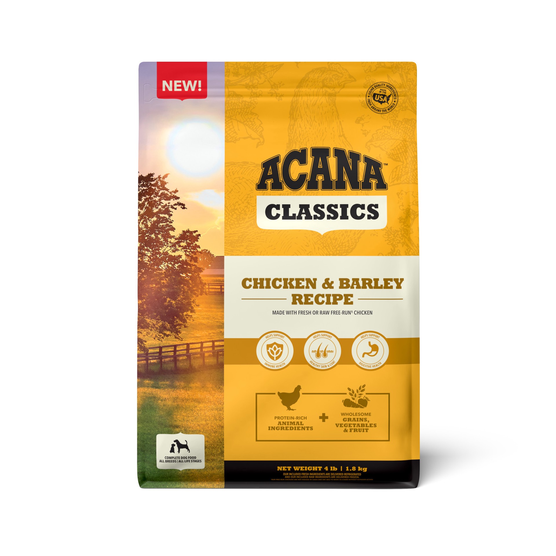 slide 1 of 3, ACANA Classics Chicken & Barley Recipe 4lb, 4 lb