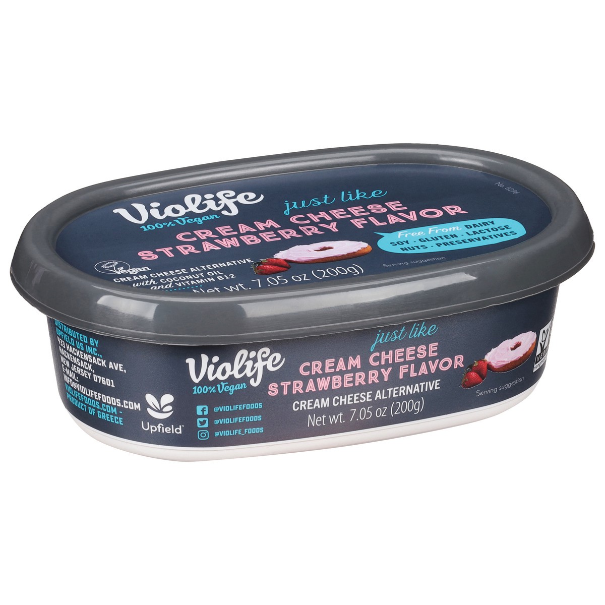 slide 5 of 11, Violife Just like Cream Cheese Strawberry, Dairy-Free Vegan, 7.05 oz Tub, 7.05 oz