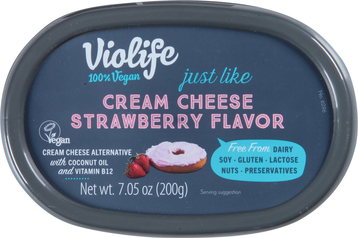 slide 7 of 11, Violife Just like Cream Cheese Strawberry, Dairy-Free Vegan, 7.05 oz Tub, 7.05 oz