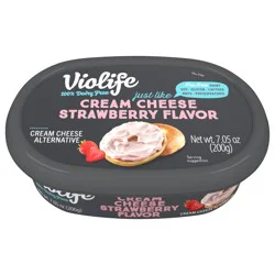 Violife Just like Cream Cheese Strawberry, Dairy-Free Vegan, 7.05 oz Tub