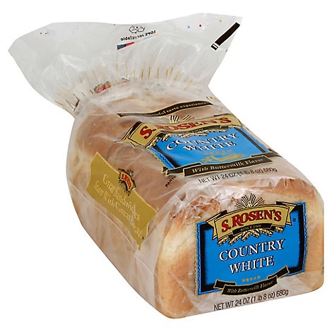 slide 1 of 1, S. Rosen's Bread Buttermilk Country White, 24 oz