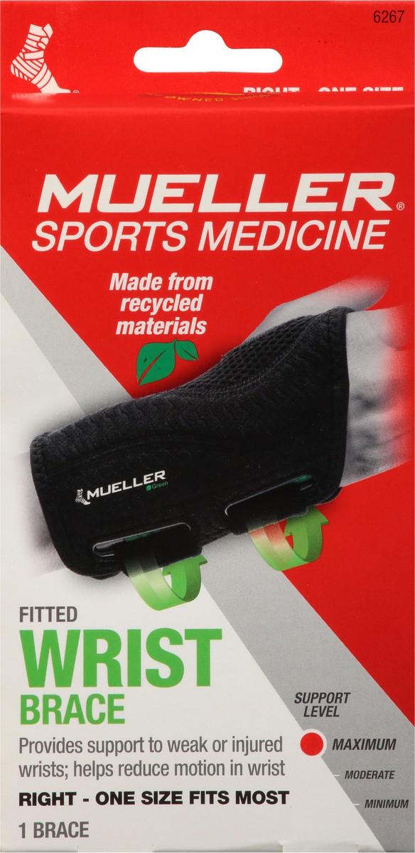 slide 6 of 9, Mueller Maximum Right Fitted Wrist Brace 1 ea, 1 ct