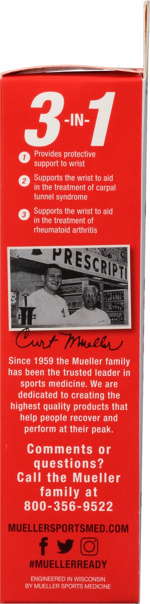 slide 3 of 9, Mueller Maximum Right Fitted Wrist Brace 1 ea, 1 ct