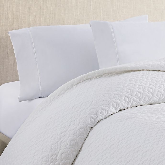 slide 1 of 3, Bridge Street Bianca Quilted King Coverlet - White, 1 ct