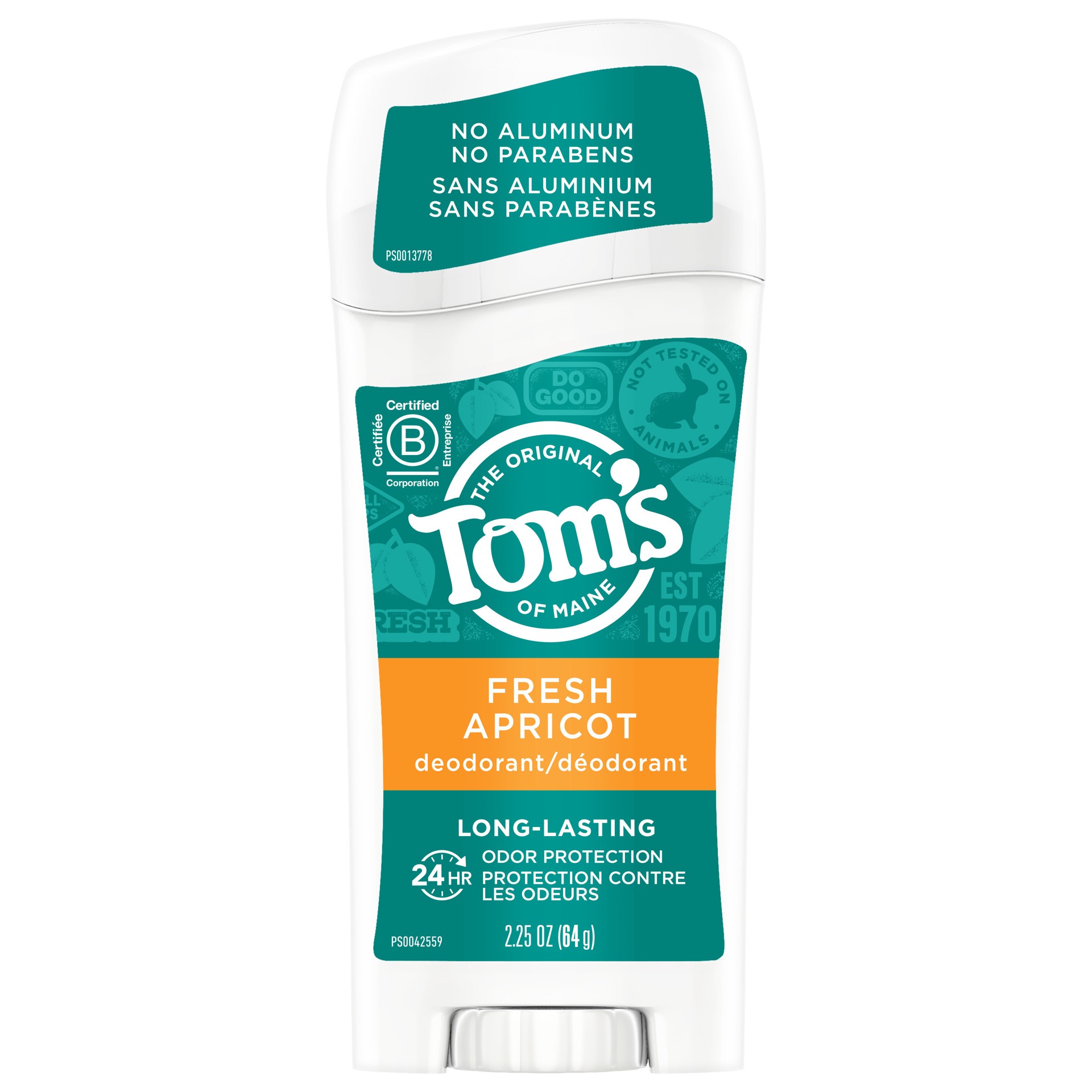 slide 1 of 2, Tom's of Maine Long-Lasting Aluminum-Free Natural Deodorant for Women, Fresh Apricot, 2.25 oz, 2.25 oz