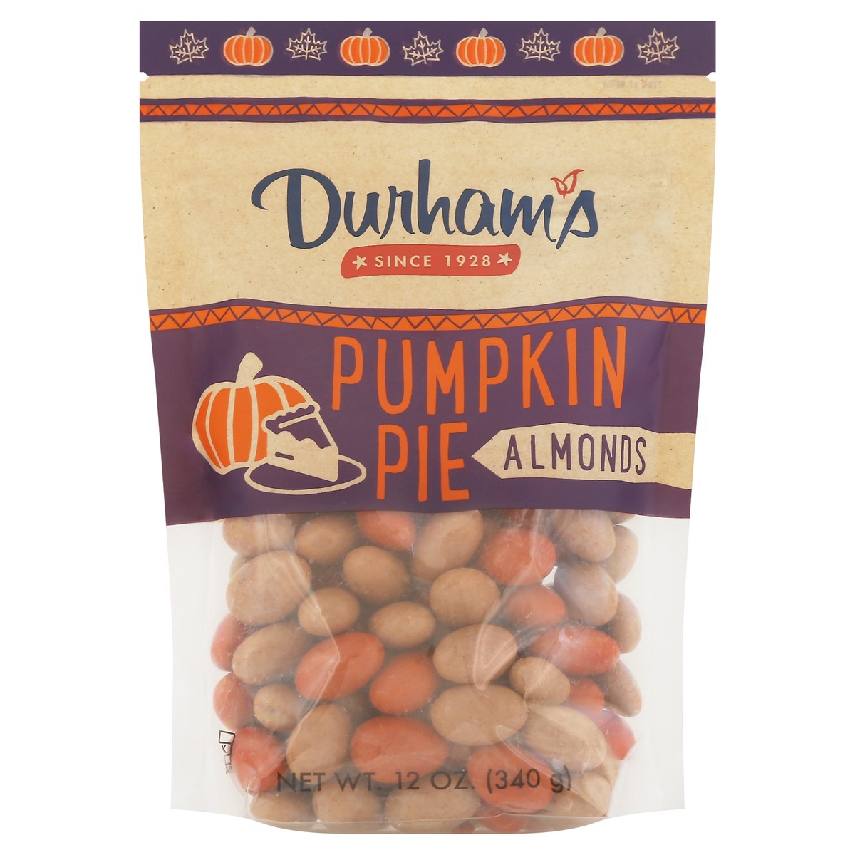 slide 1 of 9, Durham's Pumpkin Pie Almonds 12 oz, 12 oz