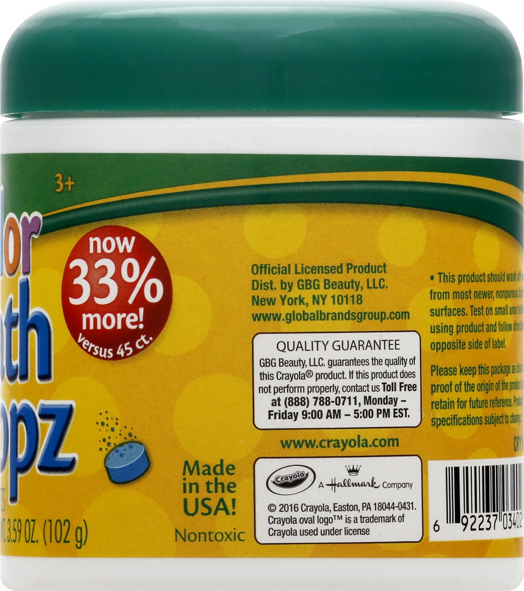 slide 3 of 8, Crayola Color Bath Drops, 45 ct