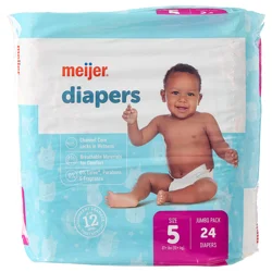 MEIJER BABY DIAPERS JUMBO SZ5 24CT