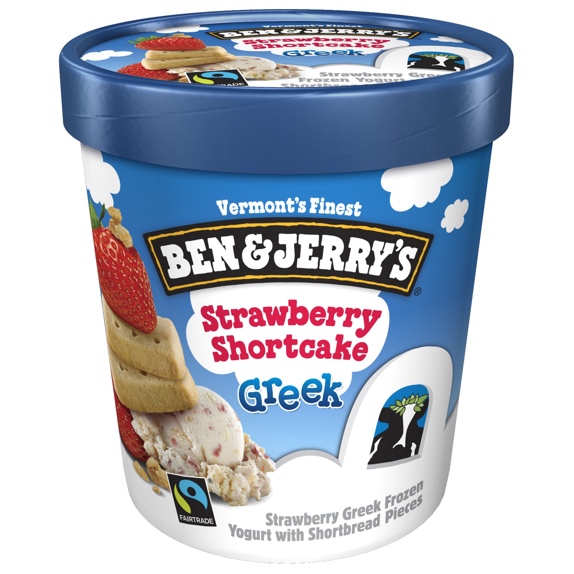 slide 1 of 3, Ben & Jerry's Frozen Yogurt Strawberry Shortcake Greek, 16 oz, 16 oz