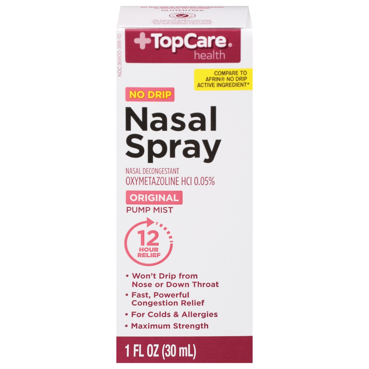 slide 1 of 9, TopCare Health Original No Drip Nasal Spray 1 fl oz, 1 fl oz