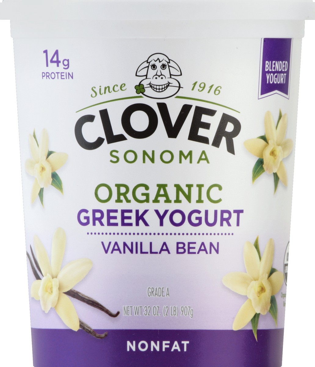 slide 3 of 3, Clover Org Yogurt Greek Vanilla, 32 oz