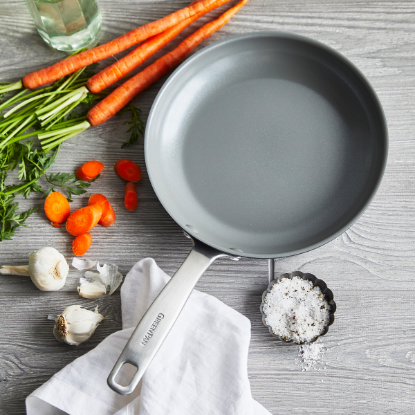 slide 6 of 16, GreenPan 8 Inch Hard-Anodized Frying Pan in Gray 1 ea, 8 in