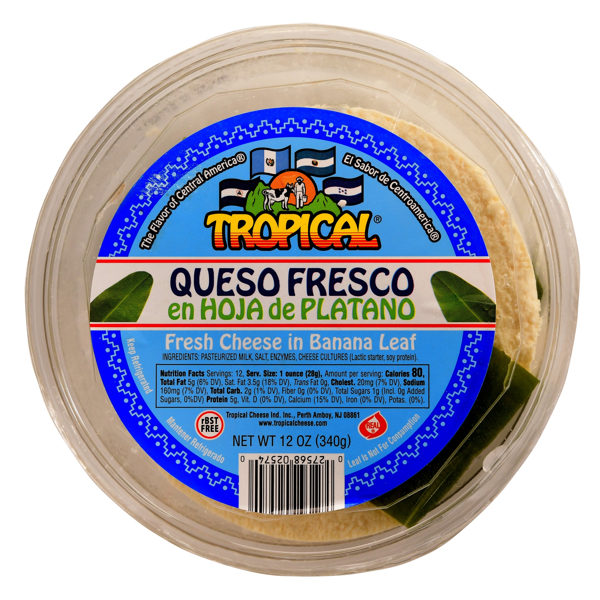 slide 1 of 1, Tropical Centralamericano Platano Cheese, 12 oz