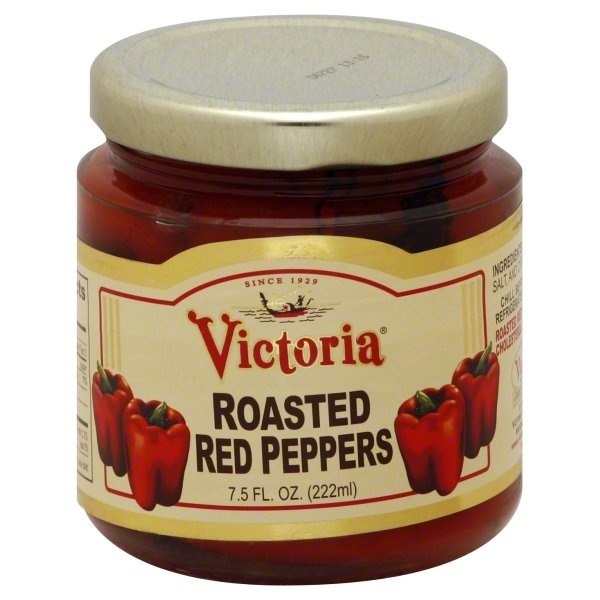 slide 1 of 1, Victoria Roasted Peppers, 7.5 fl oz