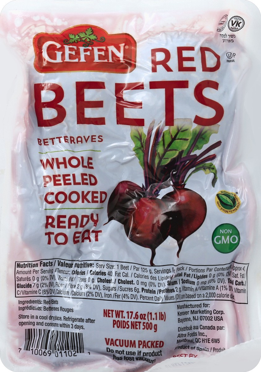 slide 3 of 6, Gefen Vacuum Packed Red Beets, 17 oz