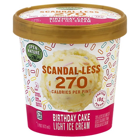 slide 1 of 1, Open Nature Ice Cream Scandaless Birthday Cake, 1 pint