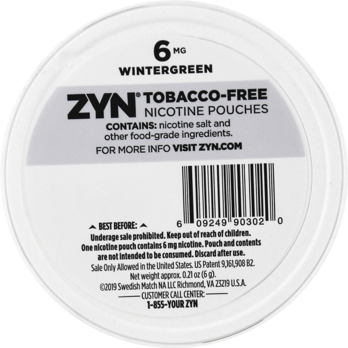 slide 5 of 9, Zyn Wintergreen 6Mg Nicotine Pouches, 