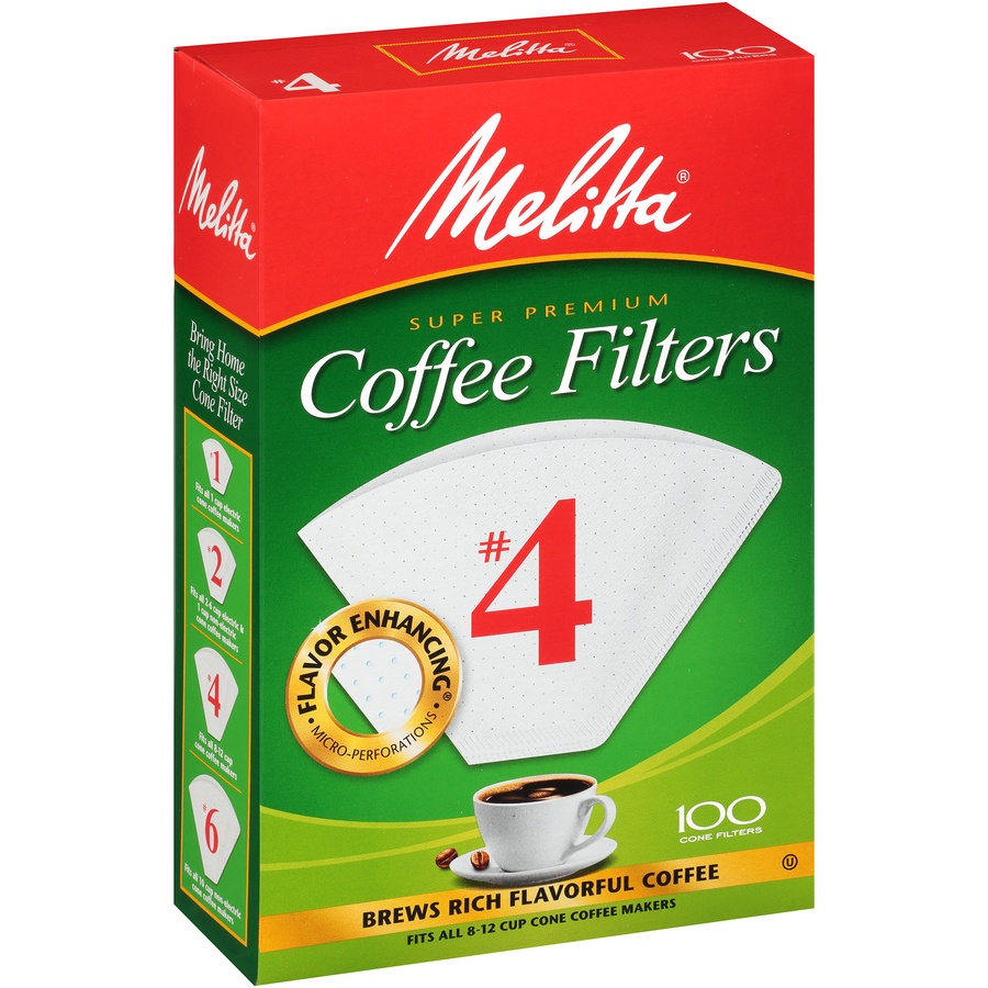 slide 2 of 6, Melitta Super Premium #4 Coffee Filters, 100 ct
