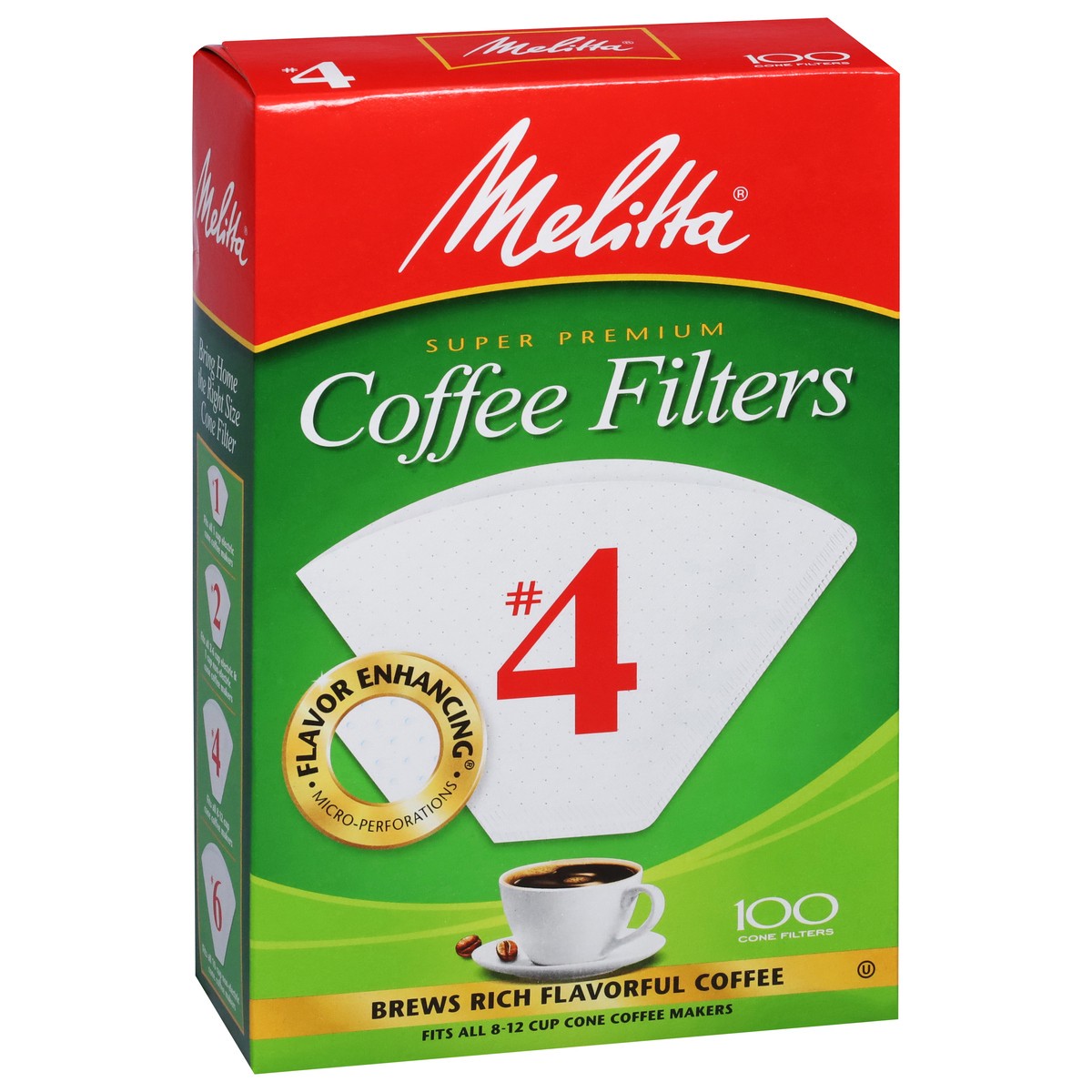 slide 7 of 9, Melitta No. 4 Coffee Filters 100 ea, 100 ct