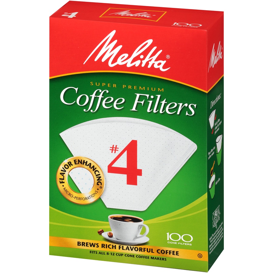 slide 3 of 6, Melitta Super Premium #4 Coffee Filters, 100 ct