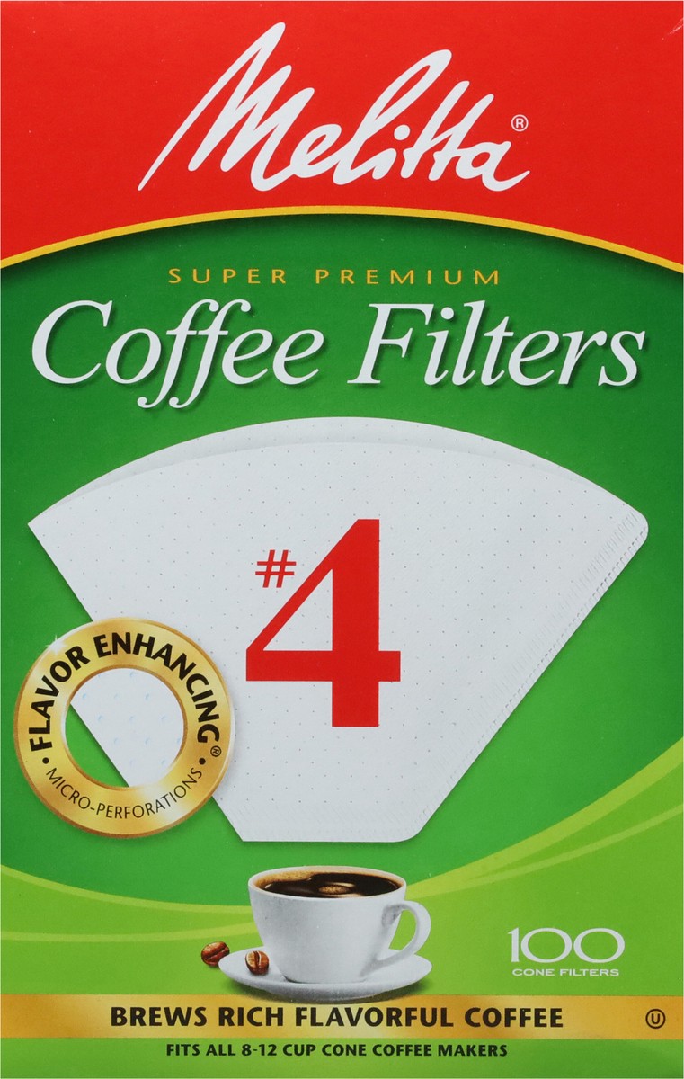 slide 9 of 9, Melitta No. 4 Coffee Filters 100 ea, 100 ct