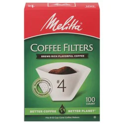 Melitta No. 4 Coffee Filters - 100 ct