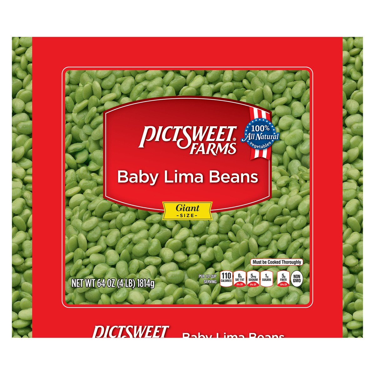 slide 2 of 3, PictSweet Lima Beans, 64 oz