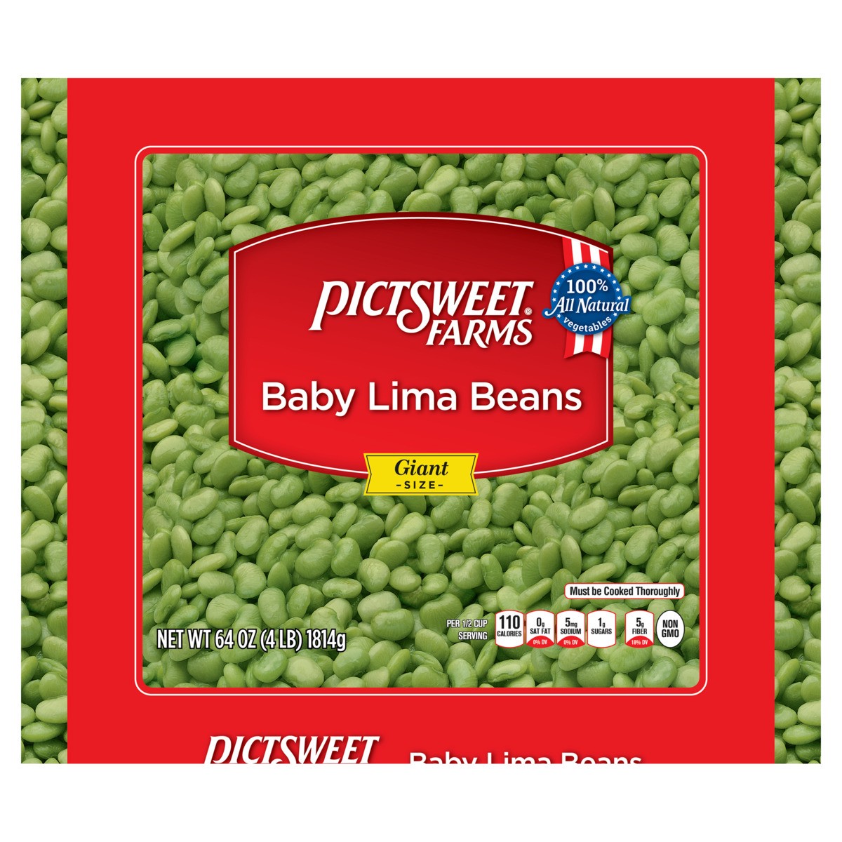 slide 1 of 3, PictSweet Lima Beans, 64 oz